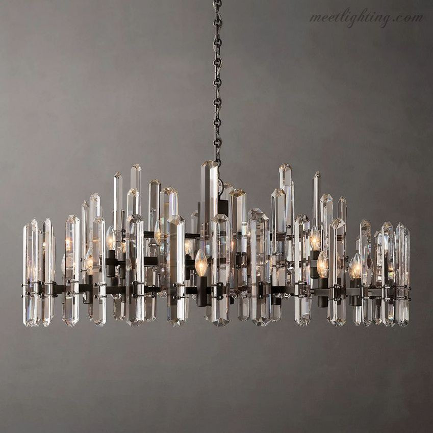 Bonnington Crystal Round Chandelier 48"-MEET LIGHTING