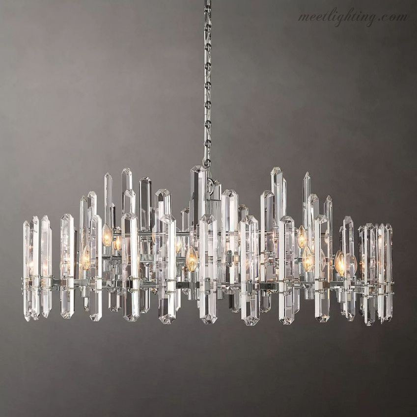 Bonnington Crystal Round Chandelier 48"-MEET LIGHTING
