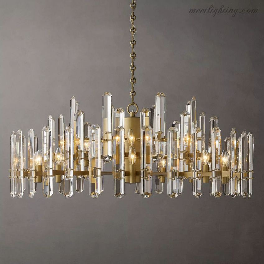 Bonnington Crystal Round Chandelier 48"-MEET LIGHTING