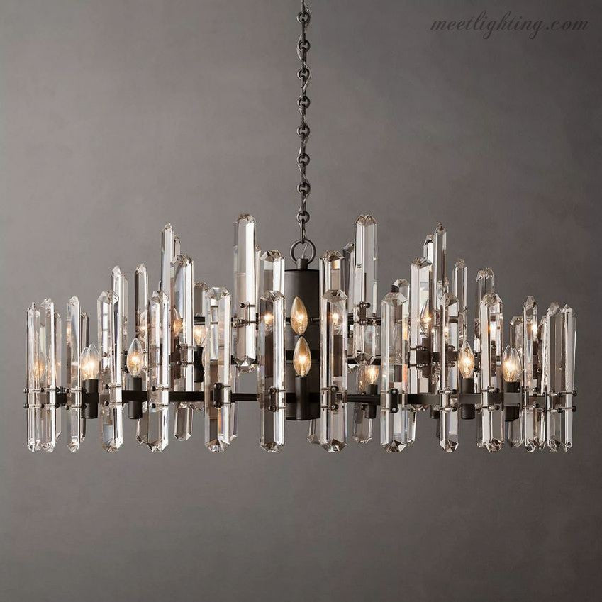 Bonnington Crystal Round Chandelier 48"-MEET LIGHTING