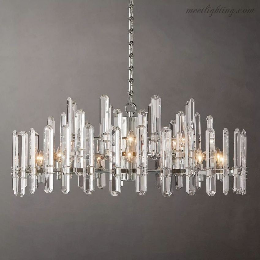 Bonnington Crystal Round Chandelier 48"-MEET LIGHTING