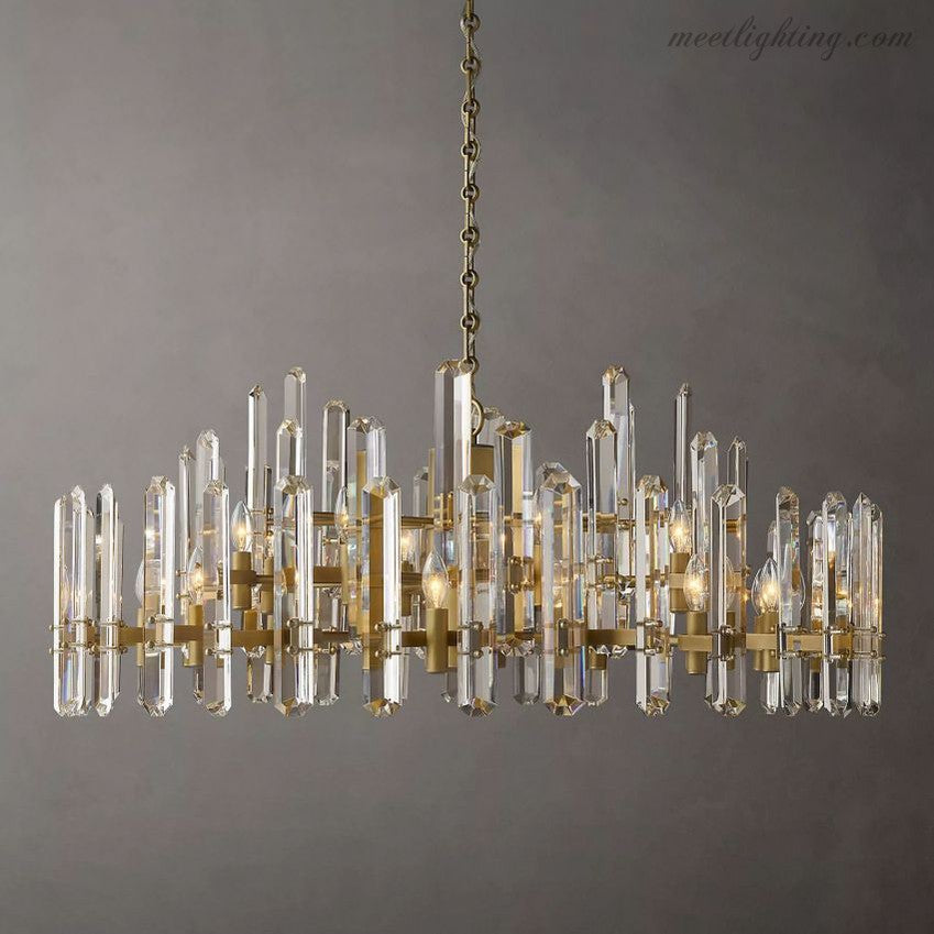 Bonnington Crystal Round Chandelier 48"-MEET LIGHTING