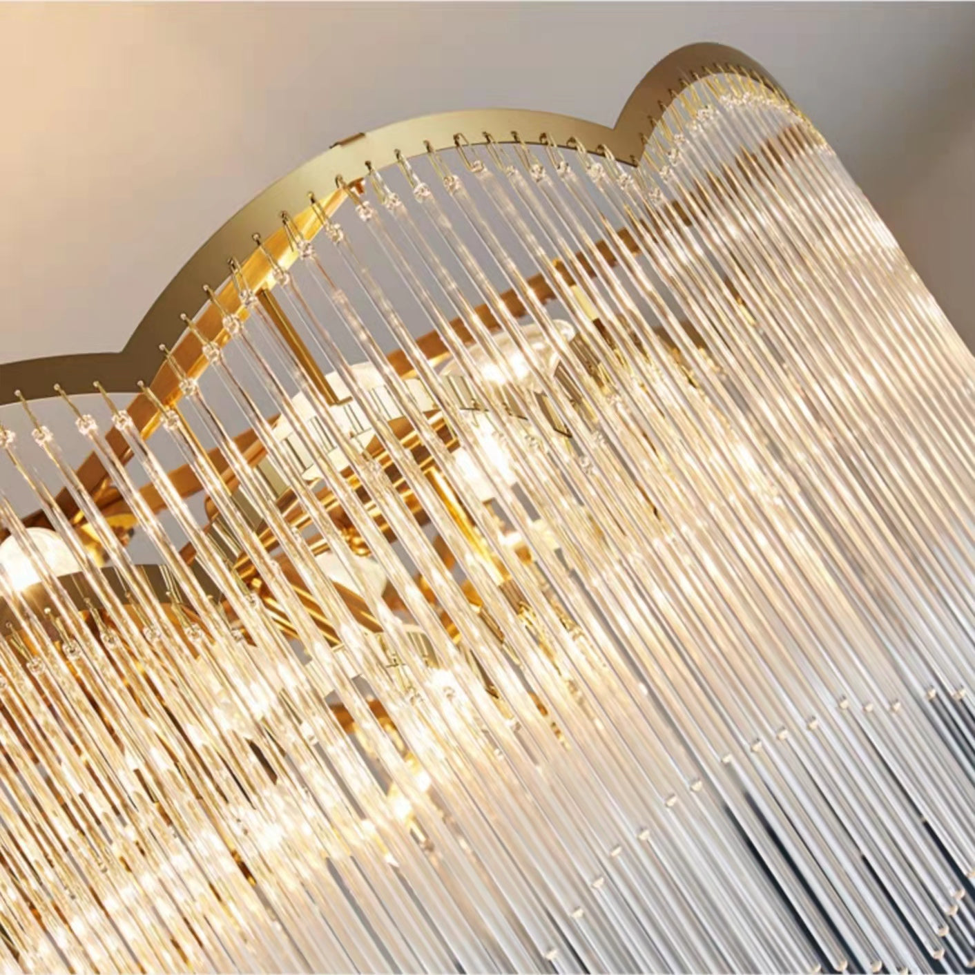 Elegant Lighting Chandelier Linear Crystal Lamp For Living/ Dining Room-MEET LIGHTING