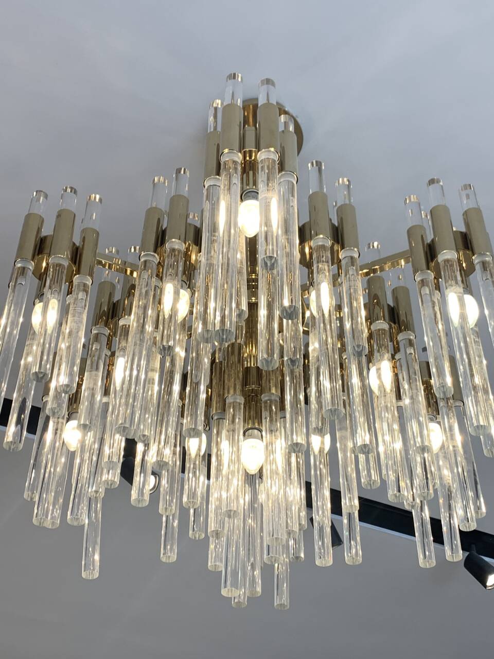 Modern Luxury Tiered Glass Cylinders Chandelier for Living Room/Bedroom/Dining Room/Bathroom-MEET LIGHTING