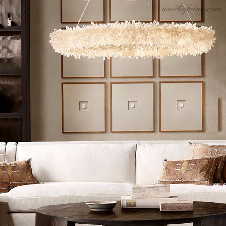 Edeline Crystal Halo Chandelier-MEET LIGHTING