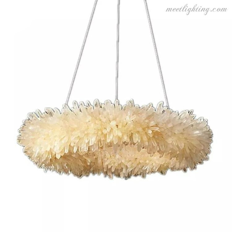 Edeline Crystal Halo Chandelier-MEET LIGHTING