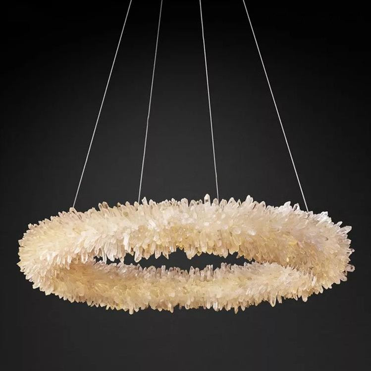 Edeline Crystal Halo Chandelier-MEET LIGHTING