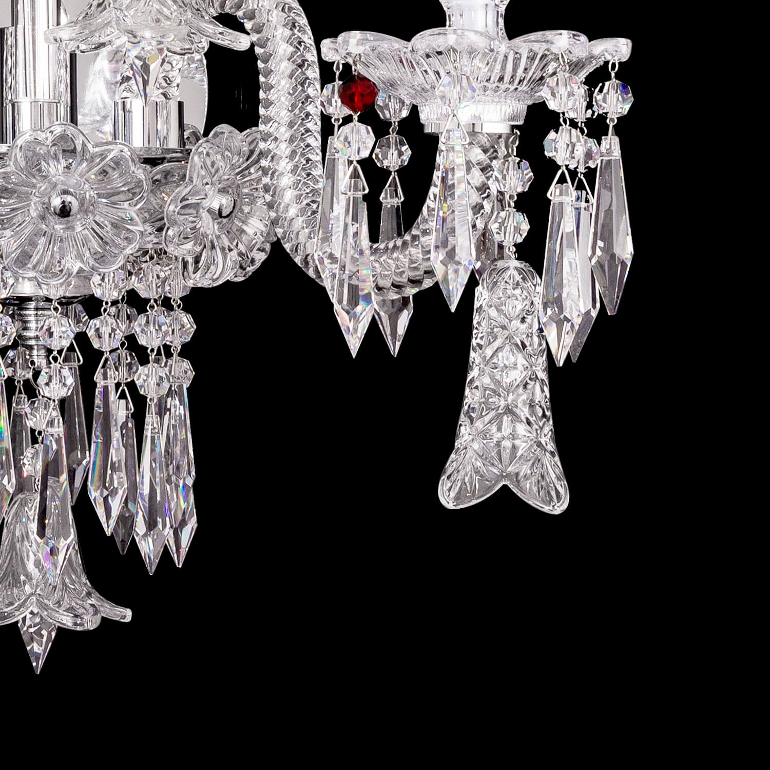 Elegance Candle Baccarat Crystal Wall Sconce With Bell-Meet Lighting