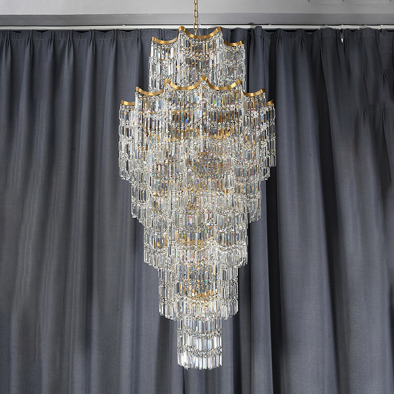 Elegant Crystal Chandelier for Duplex Villas-MEET LIGHTING