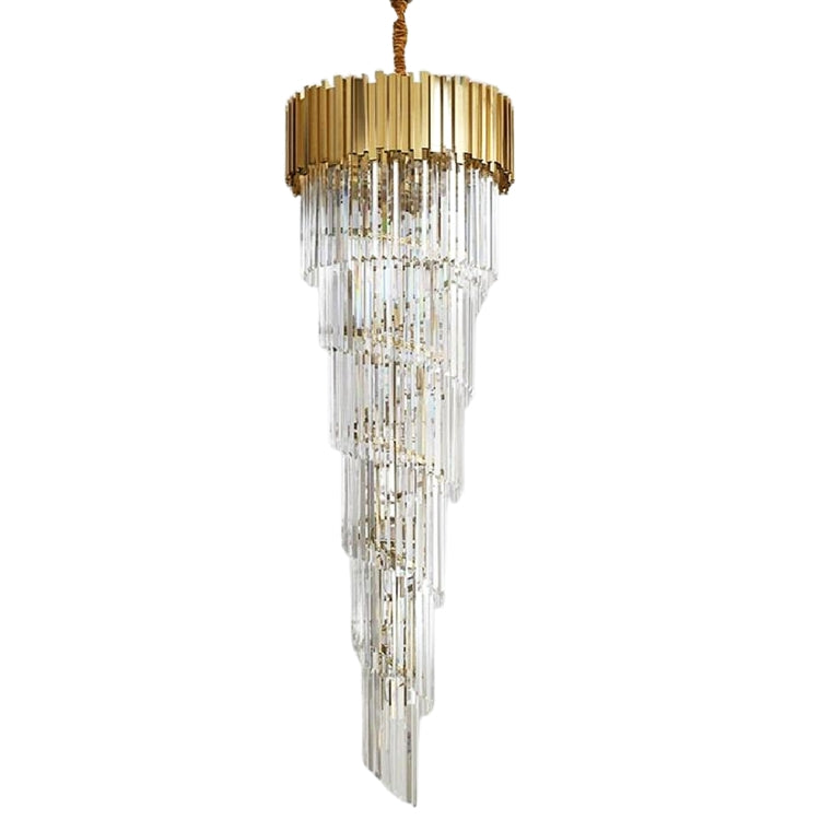 Elian Gillani 2-Story Crystal Chandelier-MEET LIGHTING
