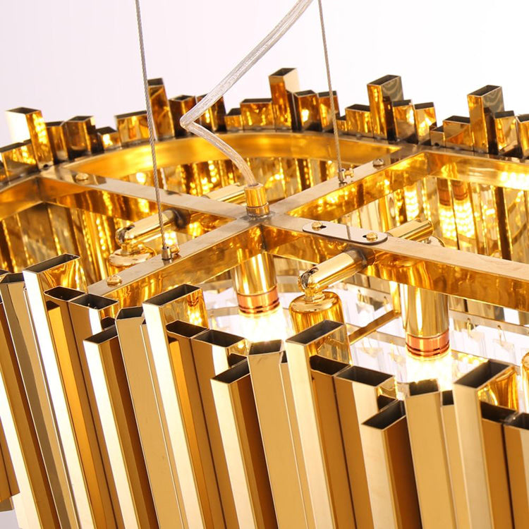 Elian Oval Crystal Chandelier-MEET LIGHTING