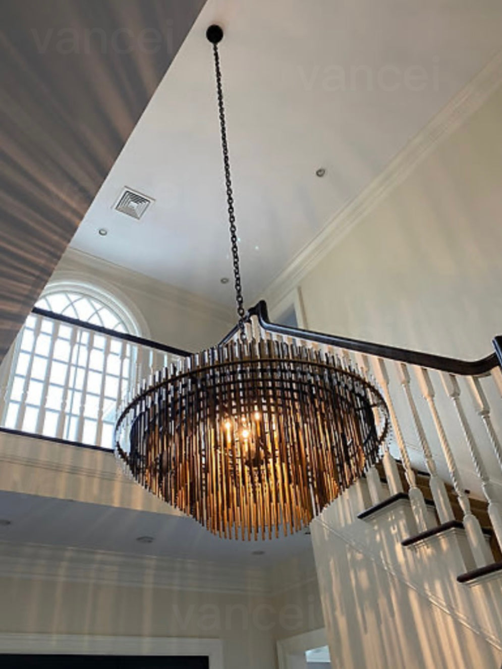 Emily Industrial Wind Round Chandelier 24" 32" 42"-MEET LIGHTING