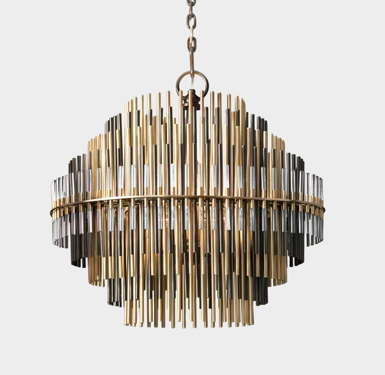 Emily Industrial Wind Round Chandelier 24" 32" 42"-MEET LIGHTING