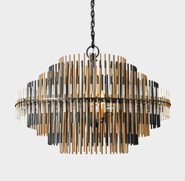 Emily Industrial Wind Round Chandelier 24" 32" 42"-MEET LIGHTING