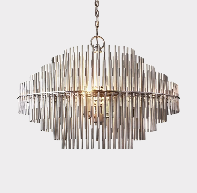 Emily Industrial Wind Round Chandelier 24" 32" 42"-MEET LIGHTING
