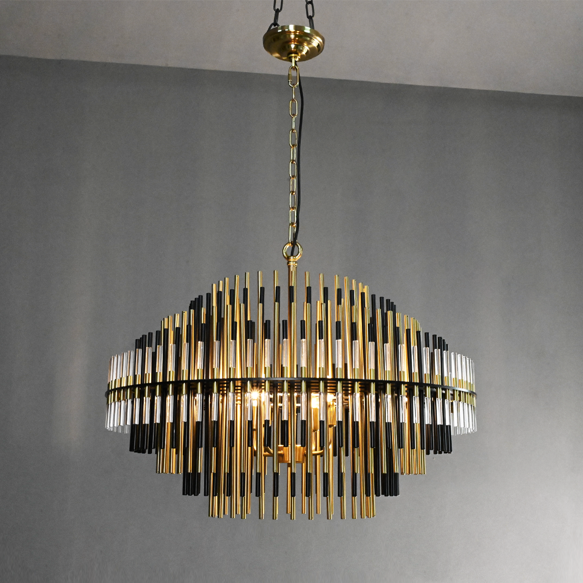 Emily Industrial Wind Round Chandelier 24" 32" 42"-MEET LIGHTING