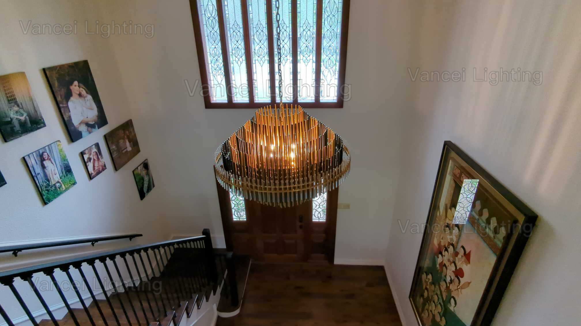 Emily Industrial Wind Round Chandelier 24" 32" 42"-MEET LIGHTING