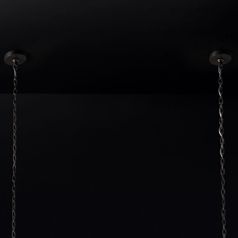 Emily Rectangle Metal Chandelier 54"-MEET LIGHTING