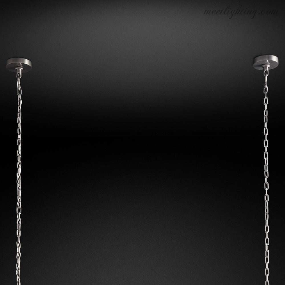 Emily Rectangle Metal Chandelier 54"-MEET LIGHTING