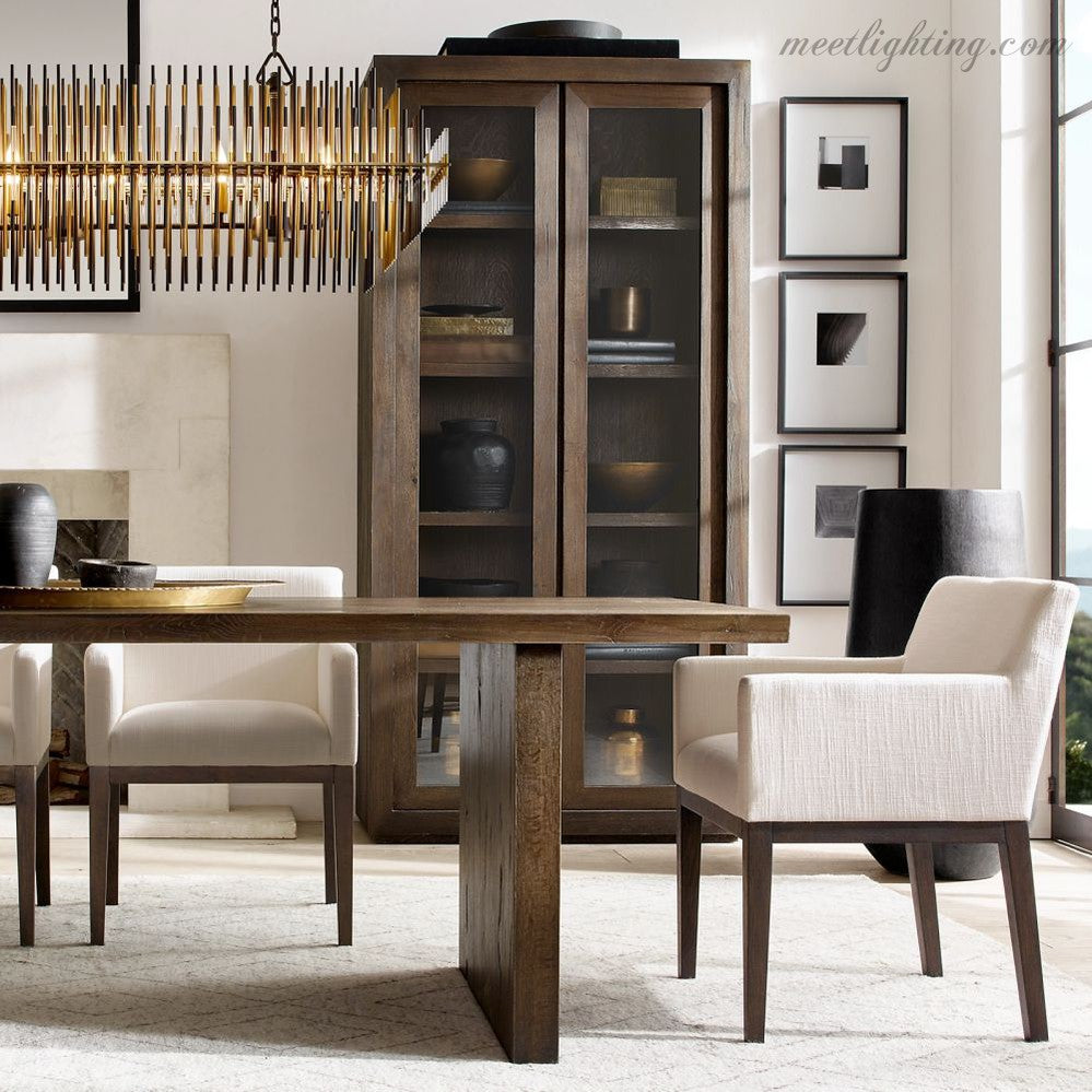 Emily Rectangle Metal Chandelier 54"-MEET LIGHTING