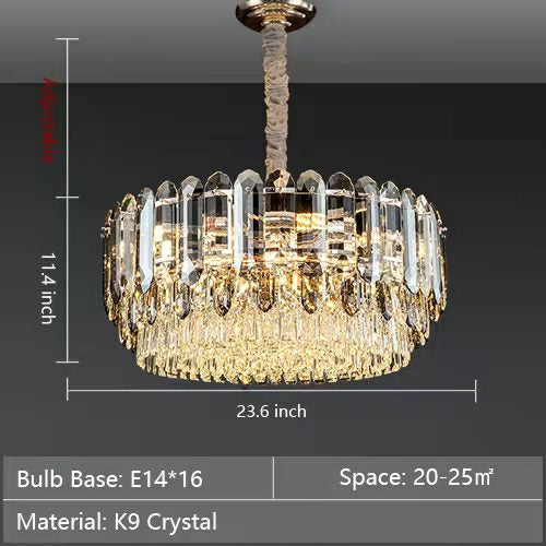 Luxury Smoke Gray K9 Crystal Chandeliers for Dining Room/Living Room-MEET LIGHTING