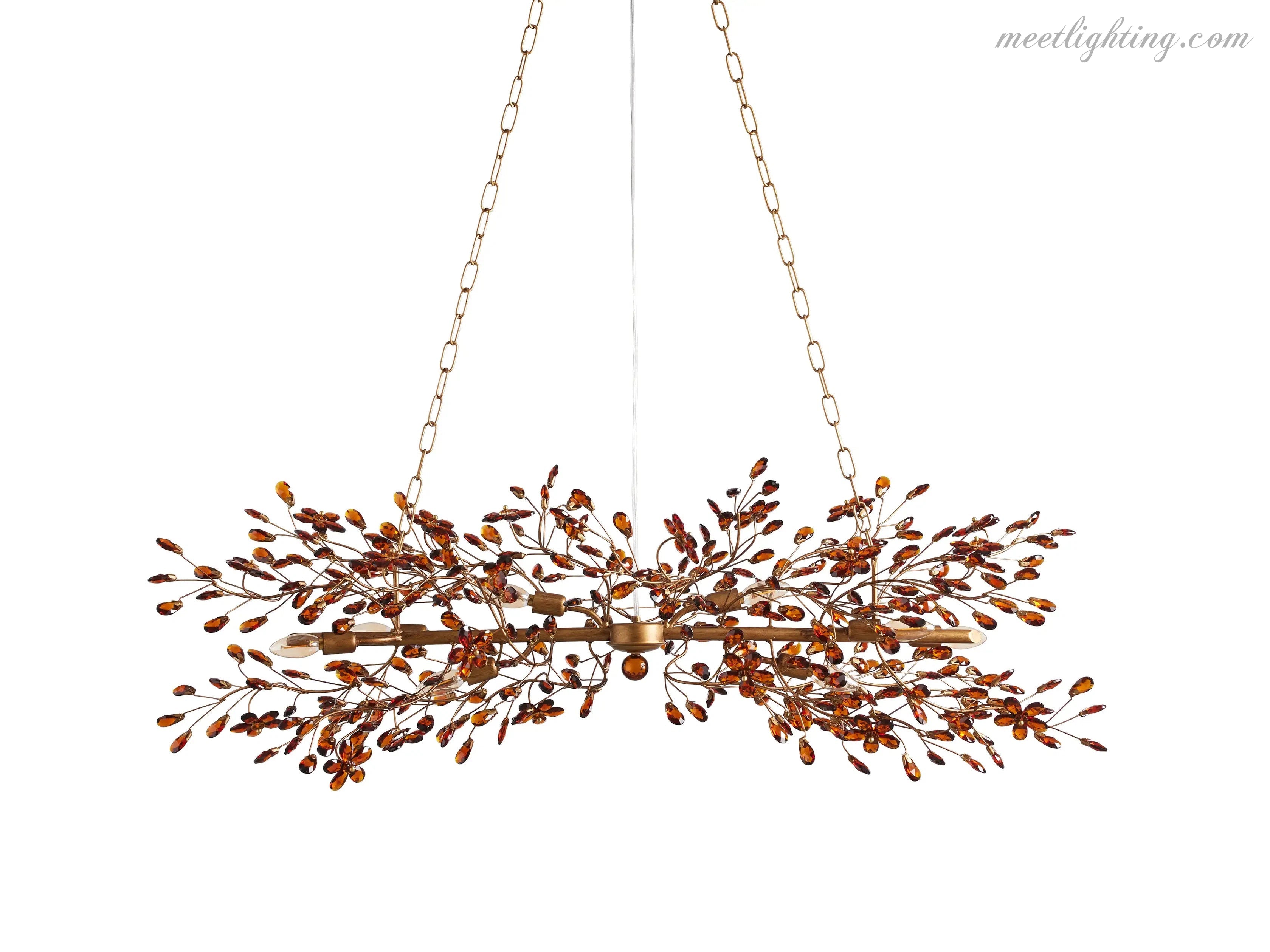 Fiore Colored Linear Chandelier-MEET LIGHTING