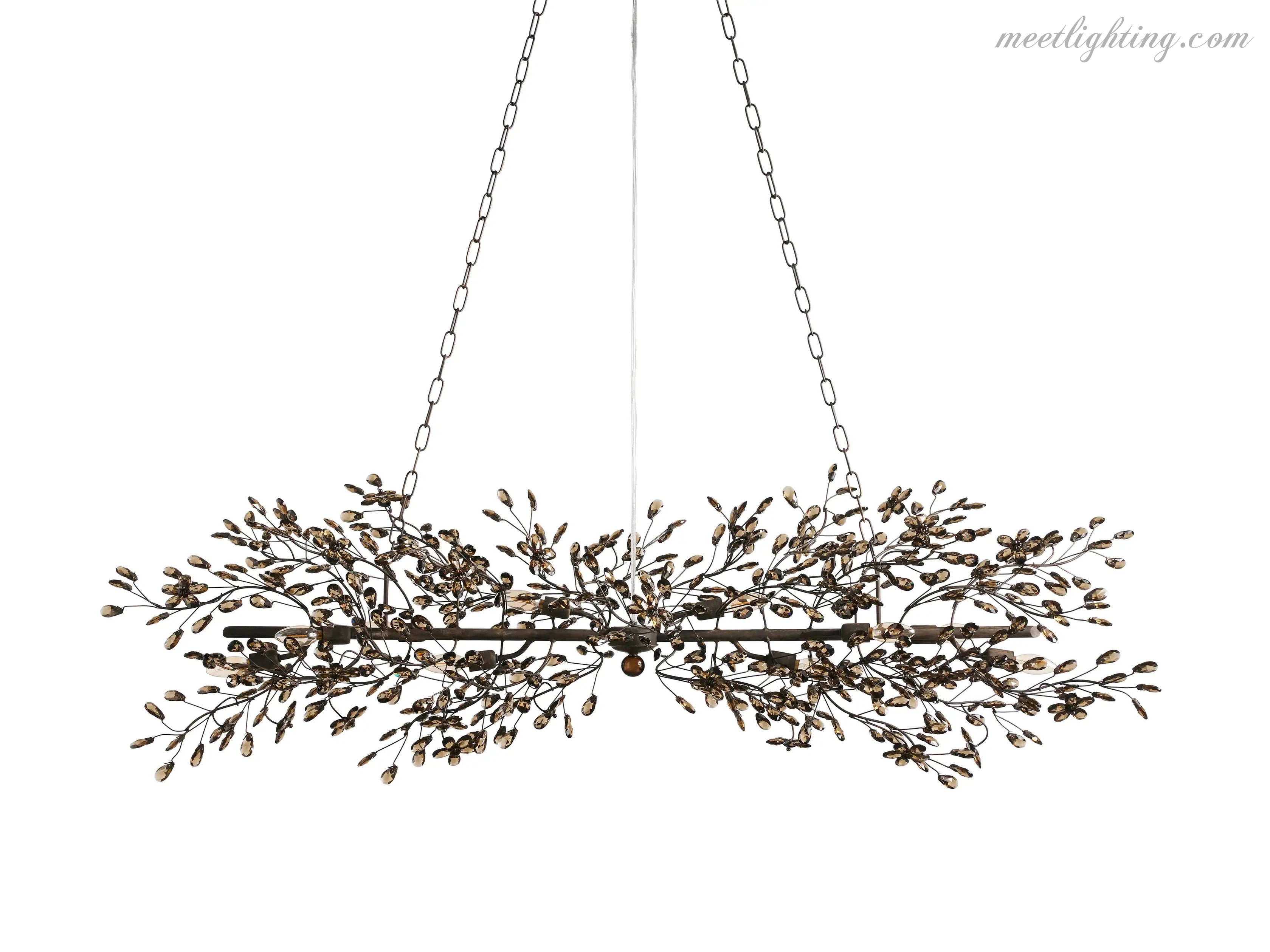 Fiore Colored Linear Chandelier-MEET LIGHTING