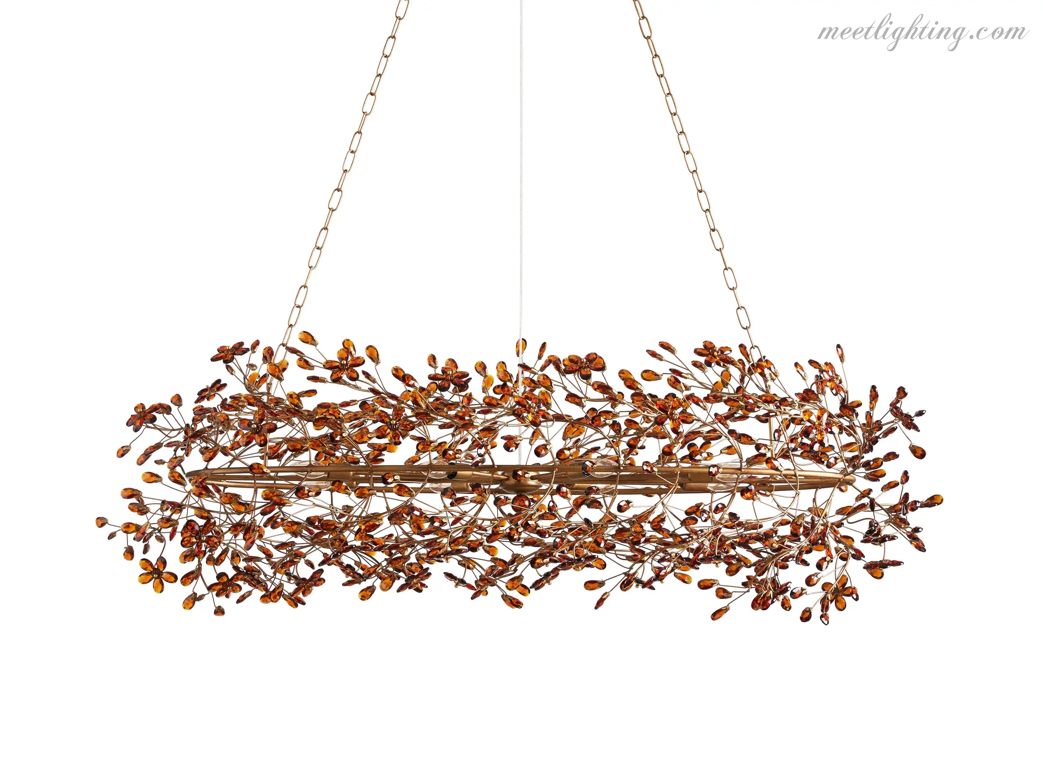 Fiore Colored Oval Chandelier-MEET LIGHTING