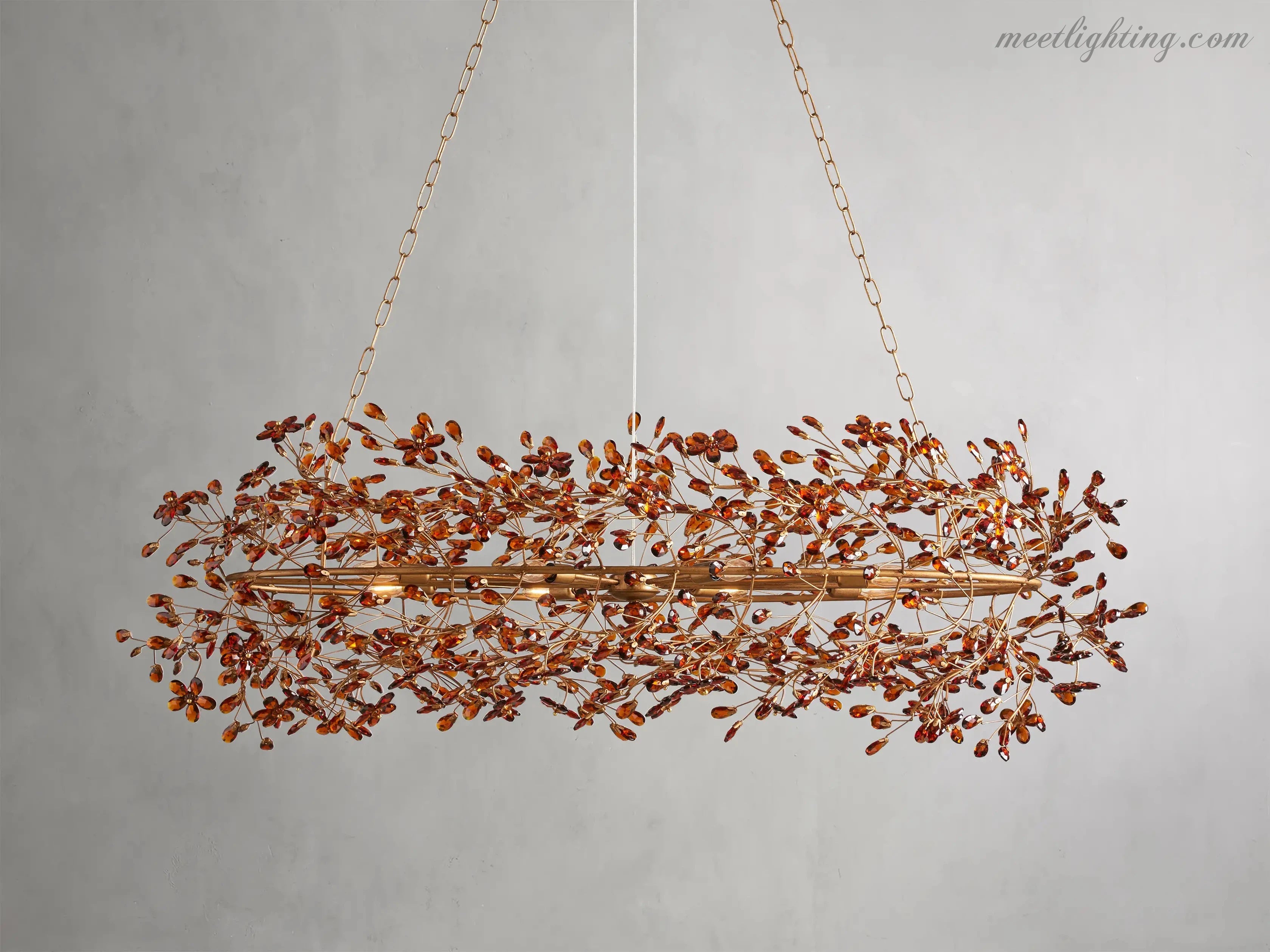 Fiore Colored Oval Chandelier-MEET LIGHTING