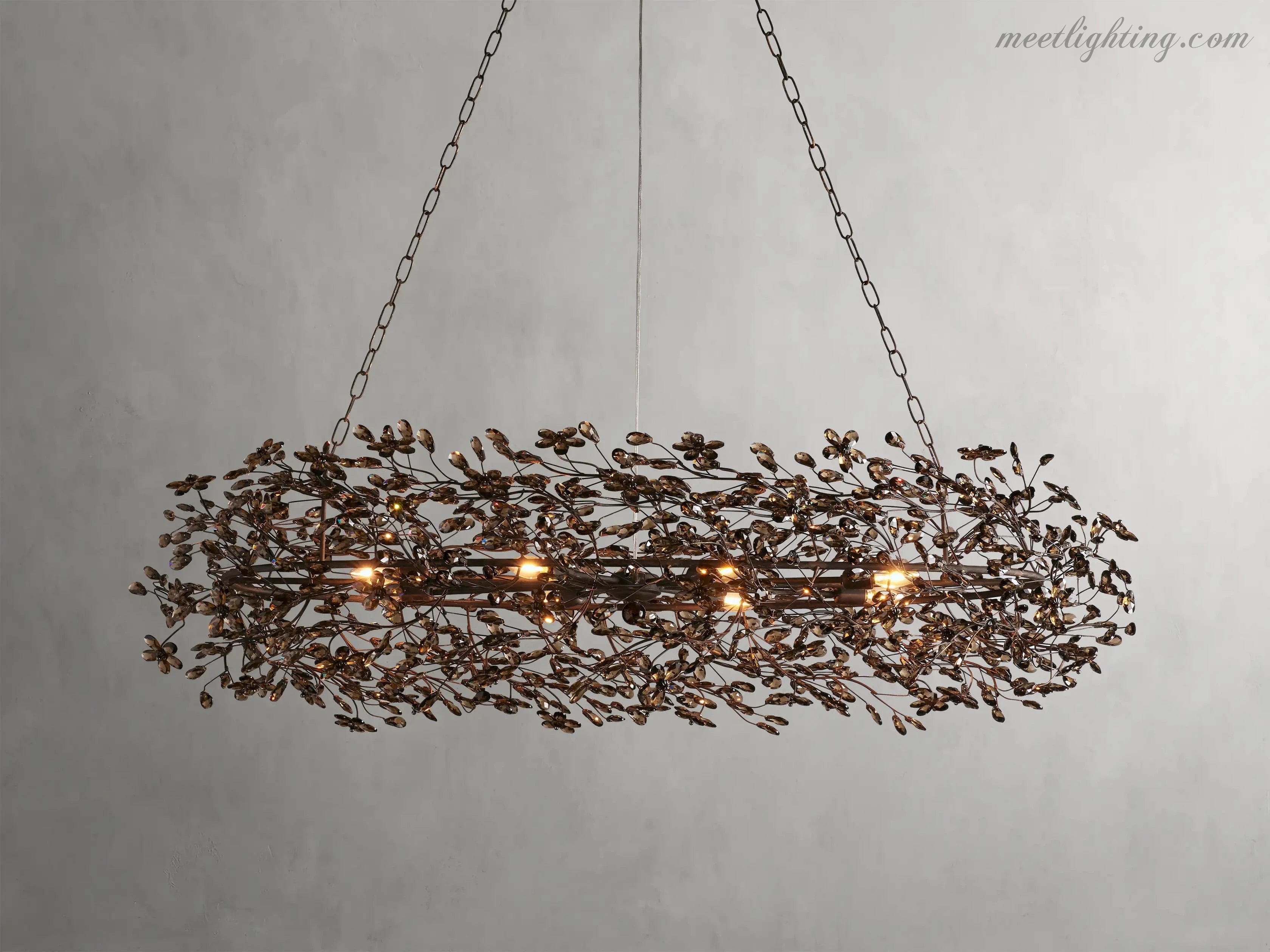 Fiore Colored Oval Chandelier-MEET LIGHTING