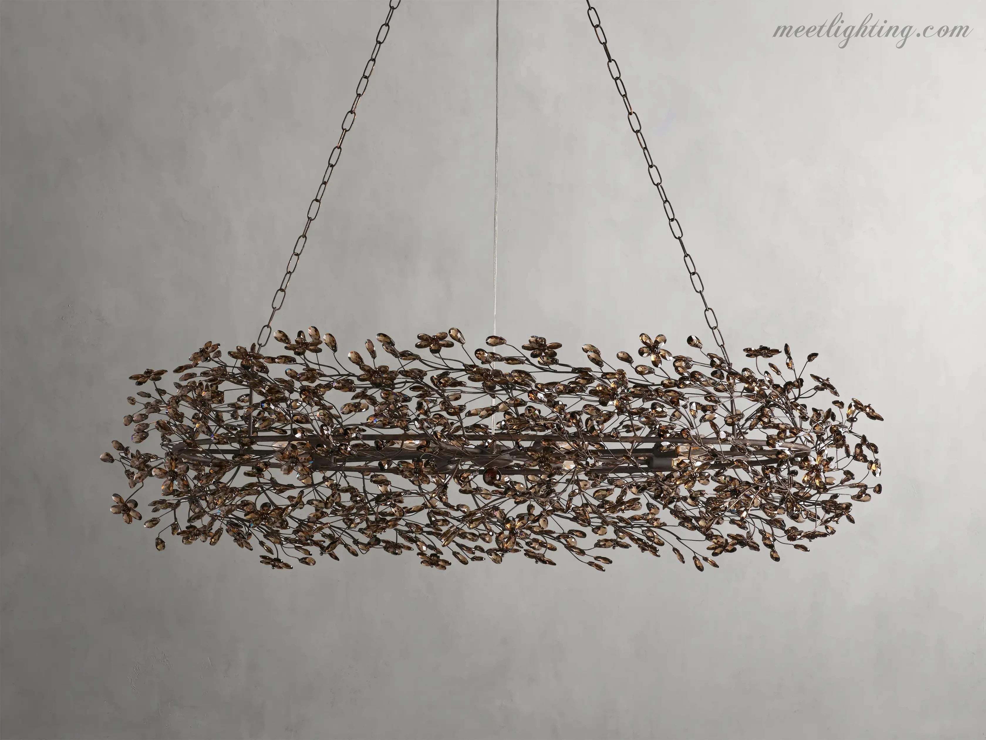 Fiore Colored Oval Chandelier-MEET LIGHTING