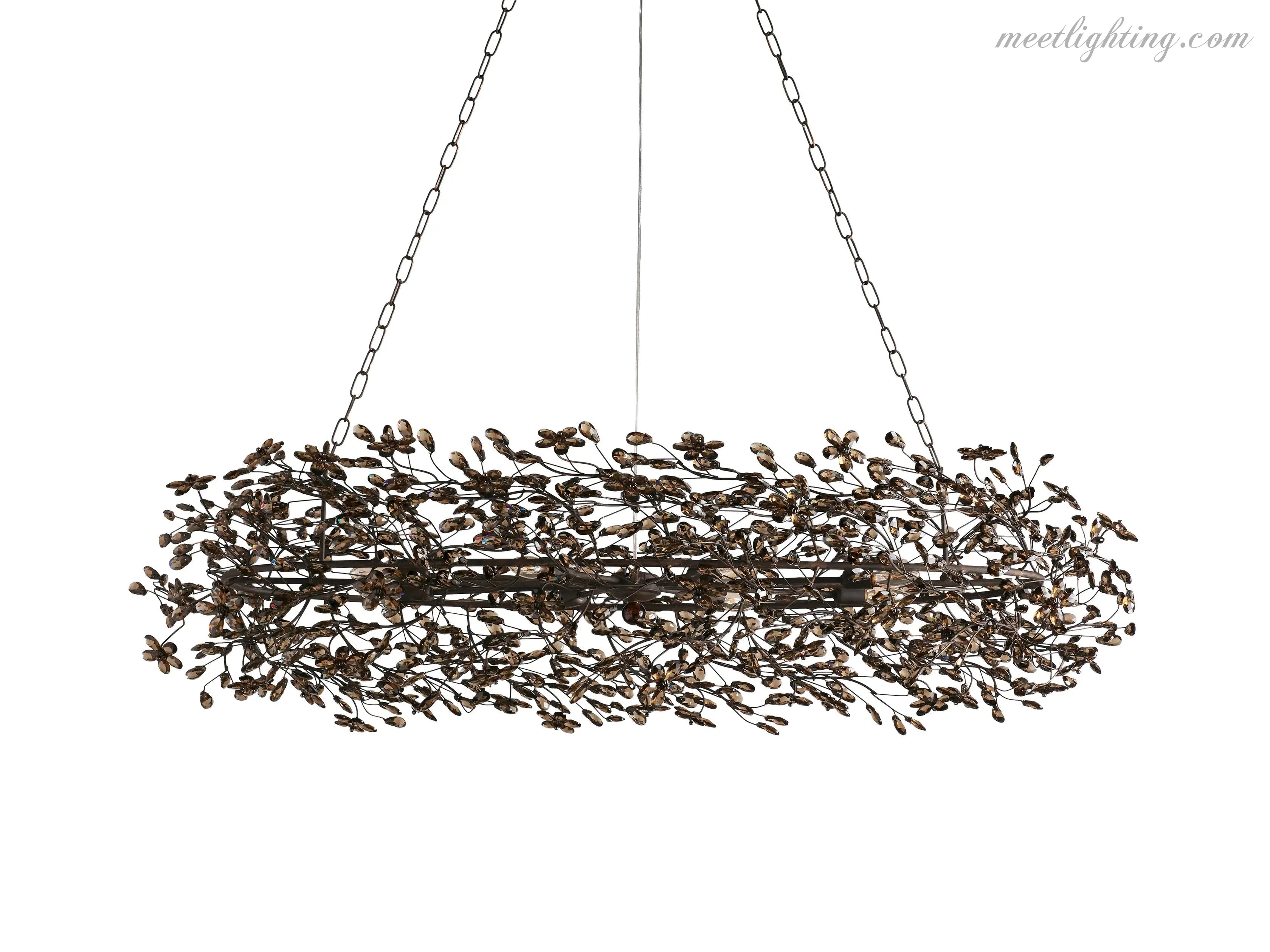 Fiore Colored Oval Chandelier-MEET LIGHTING