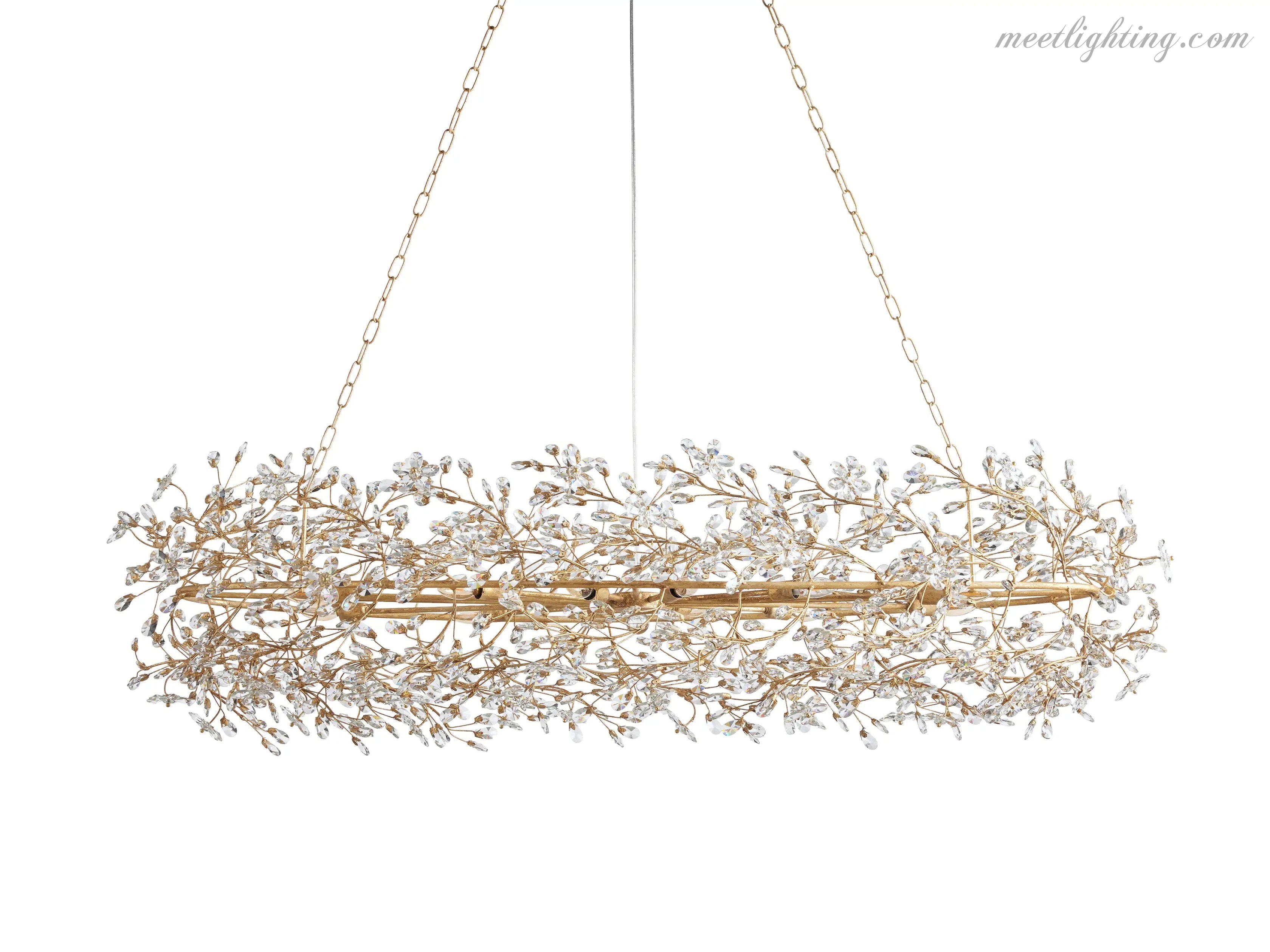 Fiore Oval Chandelier-MEET LIGHTING