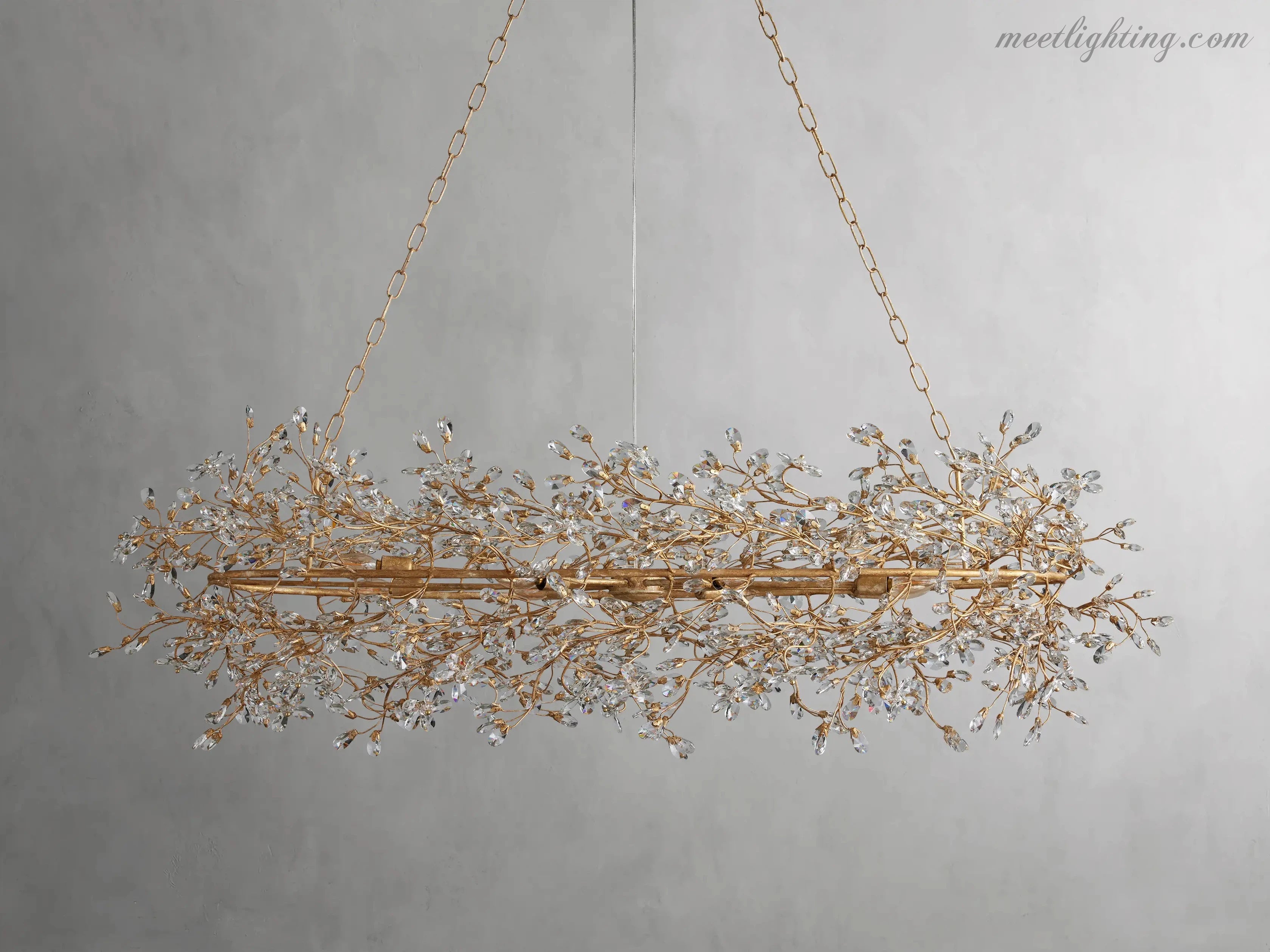 Fiore Oval Chandelier-MEET LIGHTING