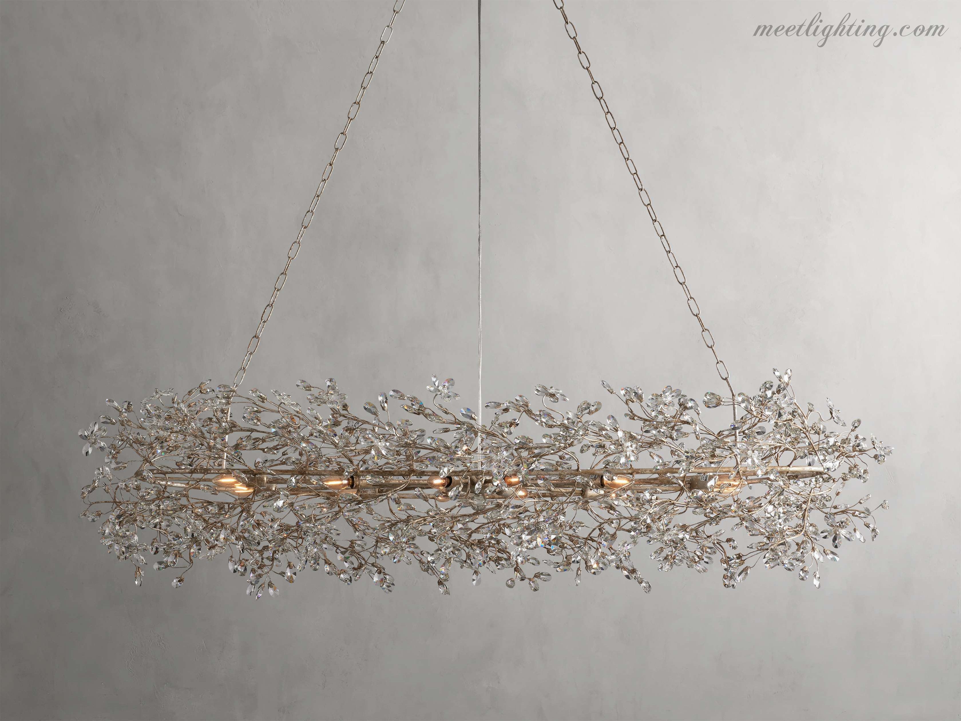 Fiore Oval Chandelier-MEET LIGHTING