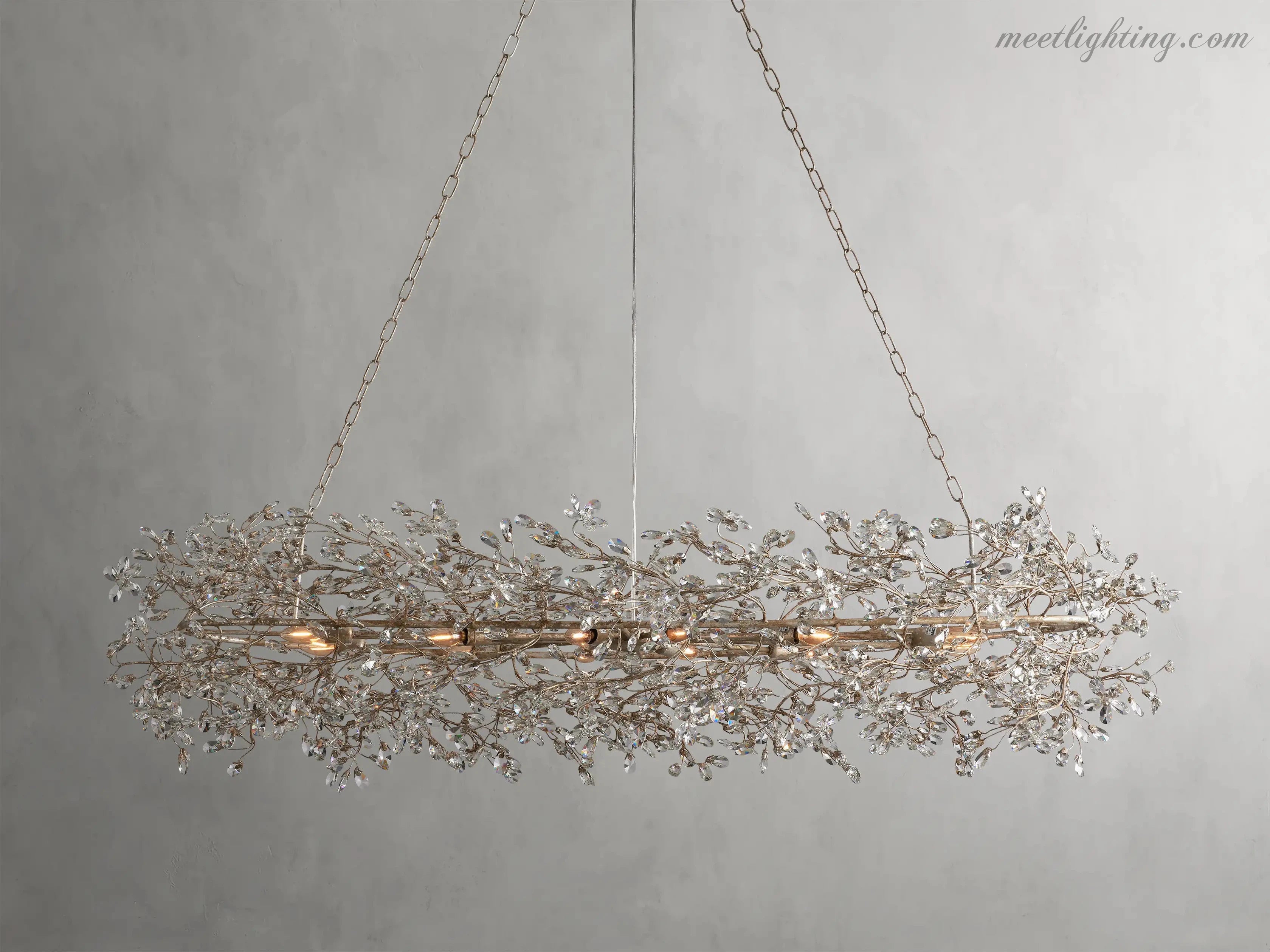 Fiore Oval Chandelier-MEET LIGHTING