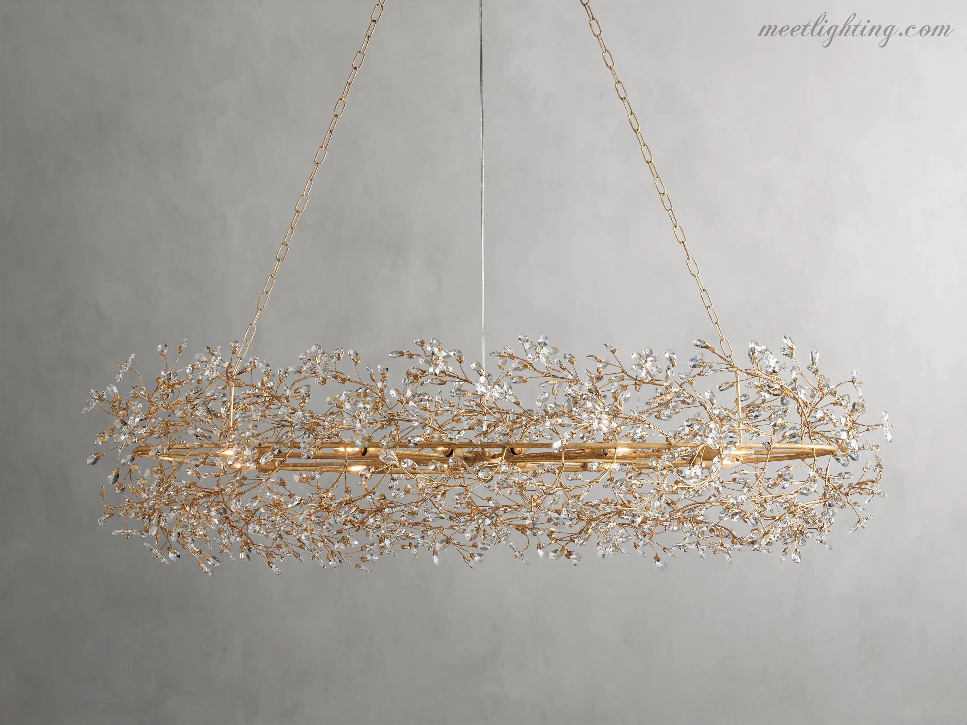 Fiore Oval Chandelier-MEET LIGHTING