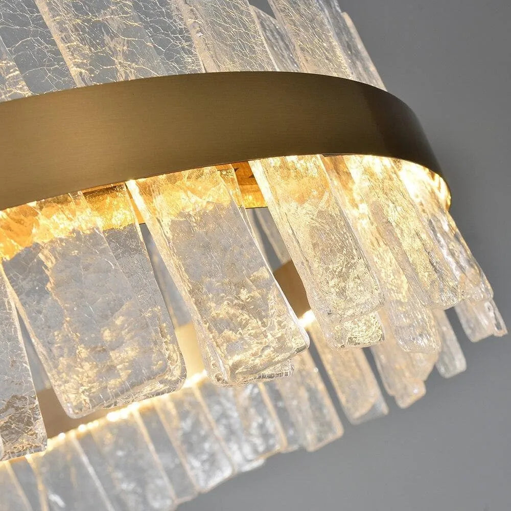 Flake Cross Crystal Round Chandelier-MEET LIGHTING