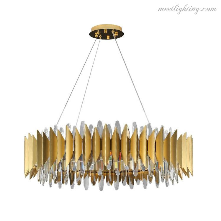 Flavian Halo Crystal Chandelier-MEET LIGHTING