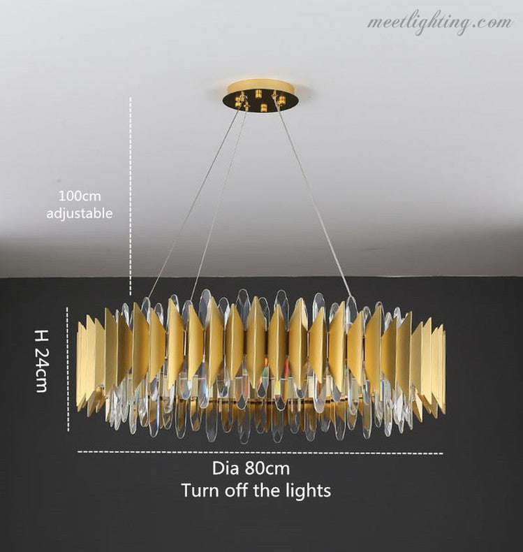 Flavian Halo Crystal Chandelier-MEET LIGHTING