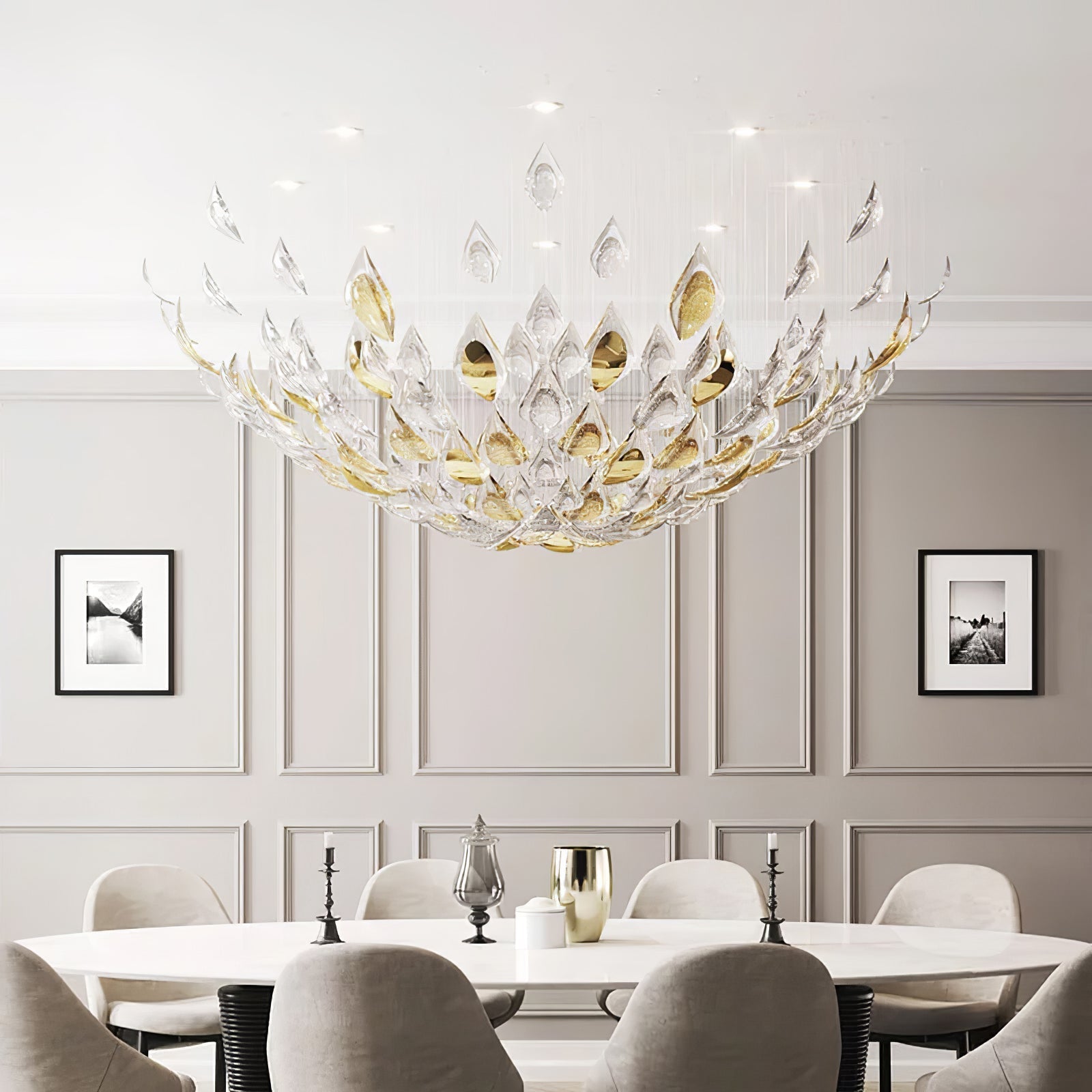 Floating Leaves Chandelier-MEET LIGHTING