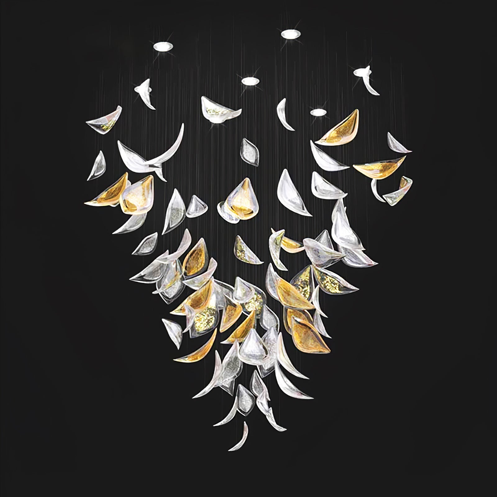Floating Leaves Chandelier-MEET LIGHTING