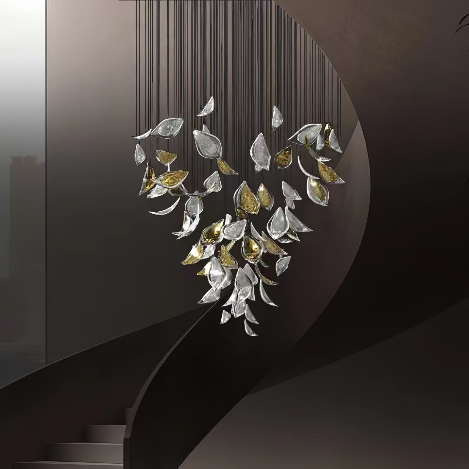 Floating Leaves Chandelier-MEET LIGHTING