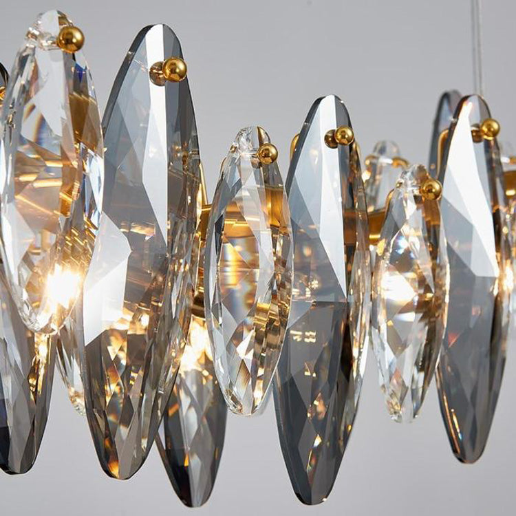 Flor Crystal Linear Chandelier-MEET LIGHTING