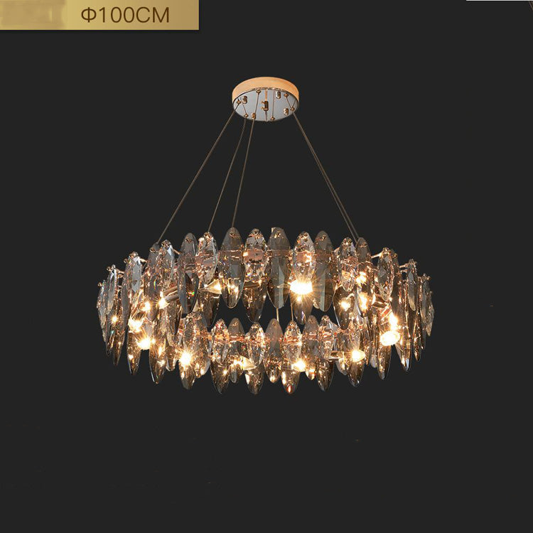 Flor Crystal Round Chandelier-MEET LIGHTING