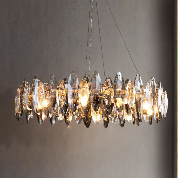 Flor Crystal Round Chandelier-MEET LIGHTING