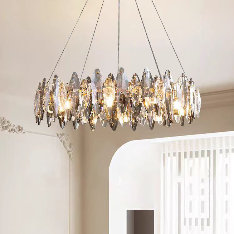 Flor Crystal Round Chandelier-MEET LIGHTING