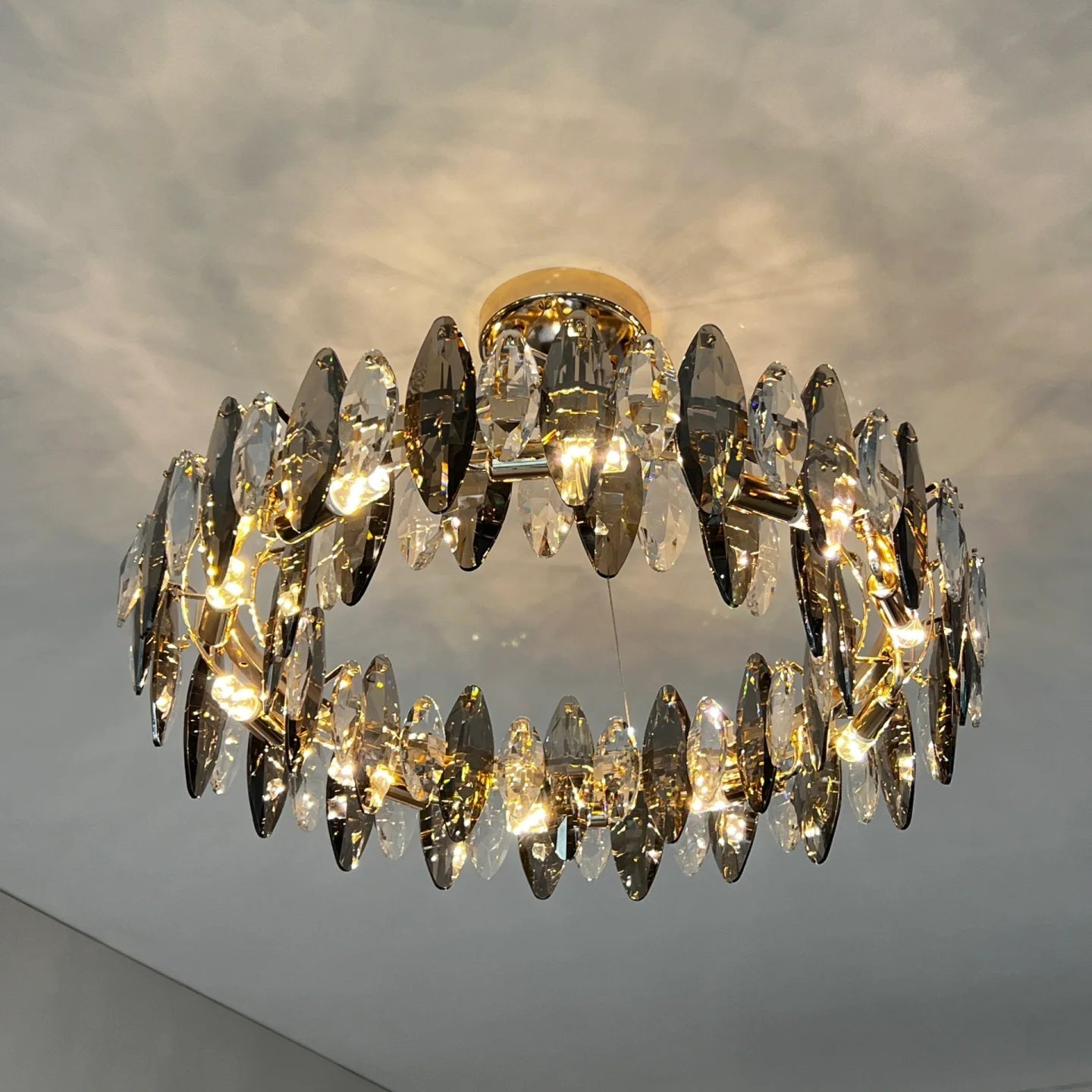 Flor Crystal Round Chandelier-MEET LIGHTING