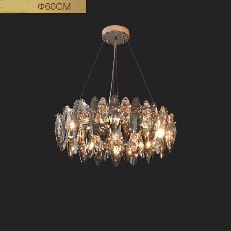 Flor Crystal Round Chandelier-MEET LIGHTING