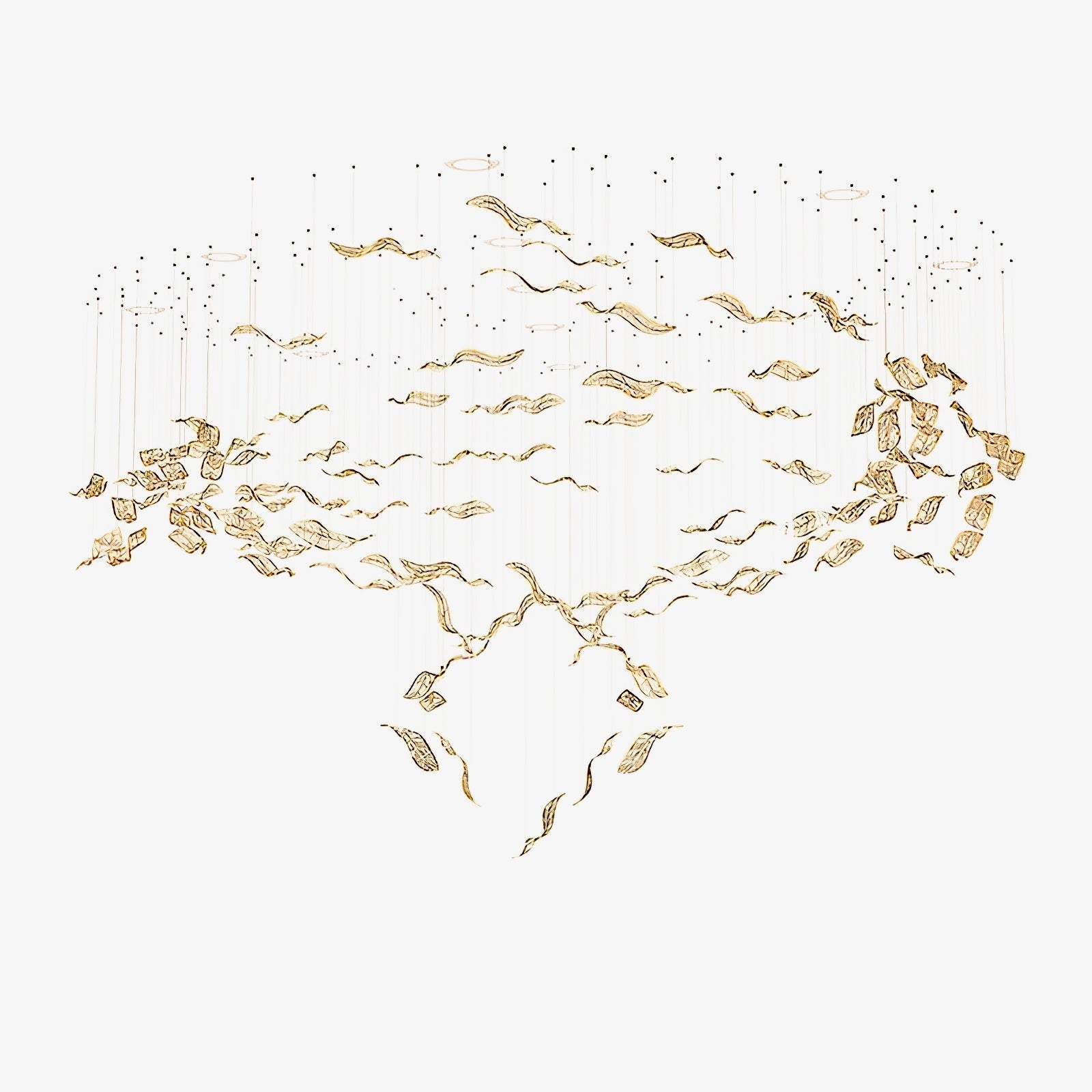 Fluttering Leaves Chandelier-MEET LIGHTING